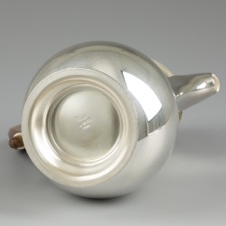 Christofle 3-delig koffieservies, model Collection Gallia, verzilverd.