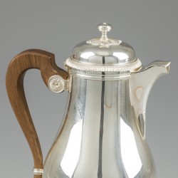 Christofle 3-delig koffieservies, model Collection Gallia, verzilverd.