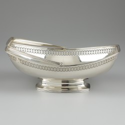 Broodmand met hengel, Hendrik Smits, Amsterdam 1816, zilver.