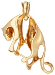 18K Geelgouden panter hanger.