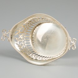 Bonbonmandje zilver.