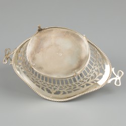 Bonbonmandje zilver.