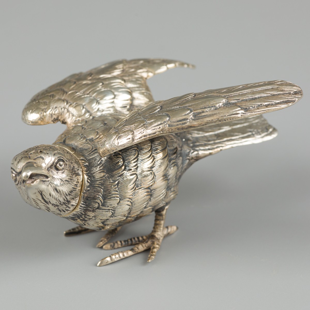 ''Vogel'' strooier, Ludwig Neresheimer & Co, Hanau ca. 1895, zilver.