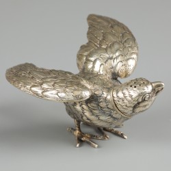 ''Vogel'' strooier, Ludwig Neresheimer & Co, Hanau ca. 1895, zilver.