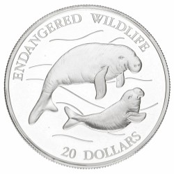 Tuvalu. Elizabeth II. 20 Dollars 'Endangered Wildlife'. 1994.