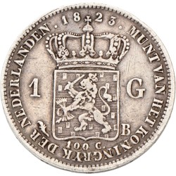 1 Gulden. Willem I. 1823 B. XF details.