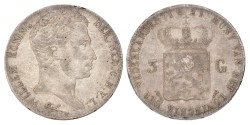 3 Gulden. Willem I. 1821 zonder naam Michaut. XF details.