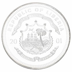 Liberia. 20 Dollar 'Dolphins'. 2001.