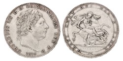 Great Britain. George III. Crown. 1818 LIX.