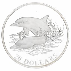 Liberia. 20 Dollar 'Dolphins'. 2001.