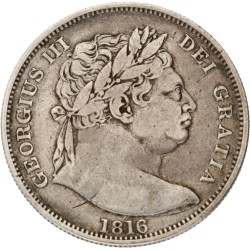 Great Britain. George III. ½ Crown. 1816.
