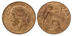 Great Britain. George V. ½ Penny. 1921.