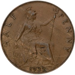 Great Britain. George V. ½ Penny. 1922.
