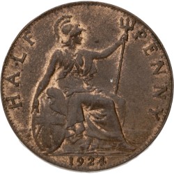 No reserve - Great Britain. George V. ½ Penny. 1924.