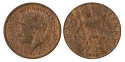Great Britain. George V. ½ Penny. 1920.