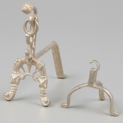 Miniatuur rotisserie / braadspit (Nederland, 18e eeuw) zilver.