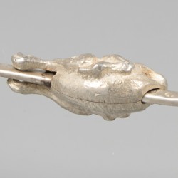 Miniatuur rotisserie / braadspit (Nederland, 18e eeuw) zilver.
