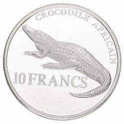 Congo. Democratic Republic. 10 Francs 'African Crocodile'. 2000.