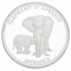 Congo. Democratic Republic. 10 Francs 'Elephant'. 2002.