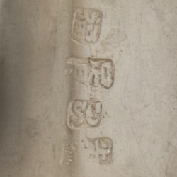 7-delig lot miniaturen, Chinese export, JU CHANG 巨昌, XIAN SHI 先施, FU 福, zilver