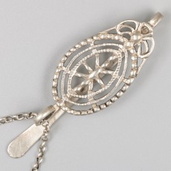 Fourniturenschaar met rokhaak, Albertus Kijff Sicman, Groningen ca. 1865, zilver.