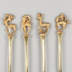 12-delige set koffielepels / theelepels zilver.