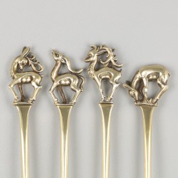 12-delige set gebaksvorken zilver.