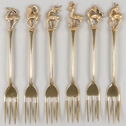 12-delige set gebaksvorken zilver.