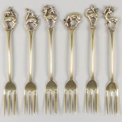12-delige set gebaksvorken zilver.