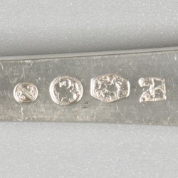 Taartschep Jugendstil, zilver.