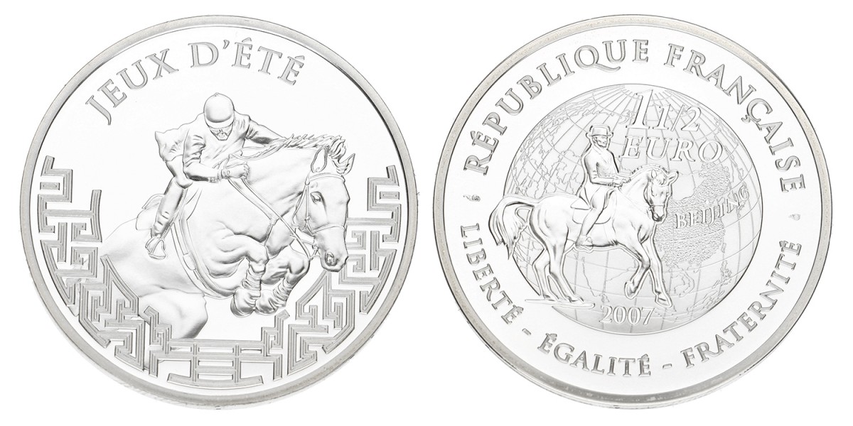 France. Fifth Republic. 1 1/2 Euro 'Olympic Games'. 2007.