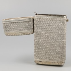 Sigaren-knipkoker zilver.