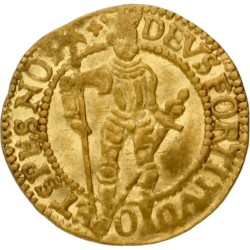 Gouden dukaat - Hongaars type. West-Friesland. 1592. AU 58.