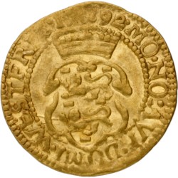 Gouden dukaat - Hongaars type. West-Friesland. 1592. AU 58.