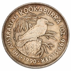 Australia. Elizabeth II. 5 Dollar 'Australian Kookaburra'. 1990.