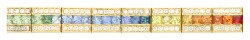 18K Geelgouden regenboog armband bezet saffier en ca. 1.20 ct. diamant.
