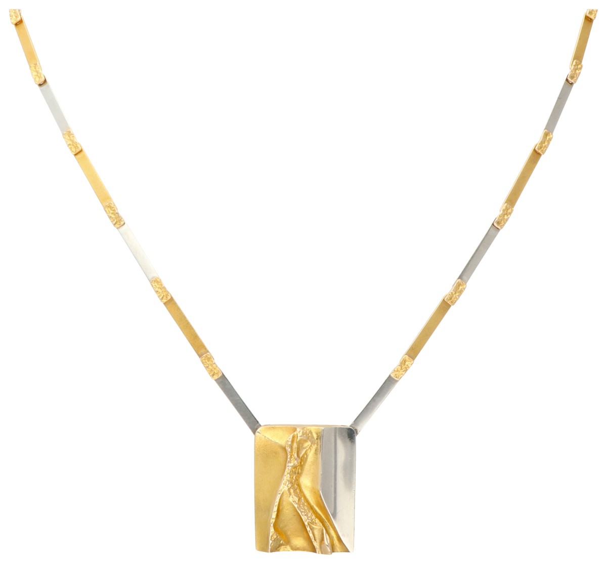 14K Bicolour gouden Lapponia collier met hanger.