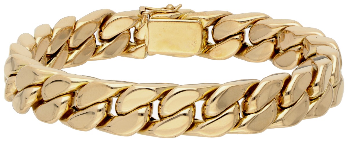 18K Geelgouden gourmet armband.