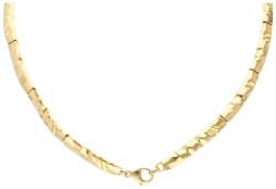 18K Geelgouden choker bezet met ca. 0.12 ct. diamant.