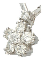 BWG 12K witgouden collier met diamanten hanger 0.48 ct. diamant.