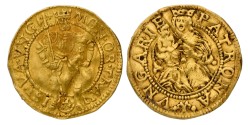 Gouden dukaat - Hongaars type. Overijssel. Z.j. (1590 - 93). AU details.