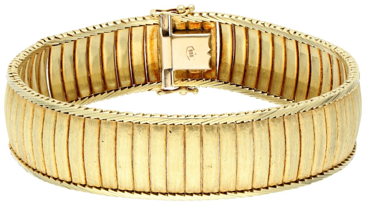 14K Geelgouden flexibele armband.