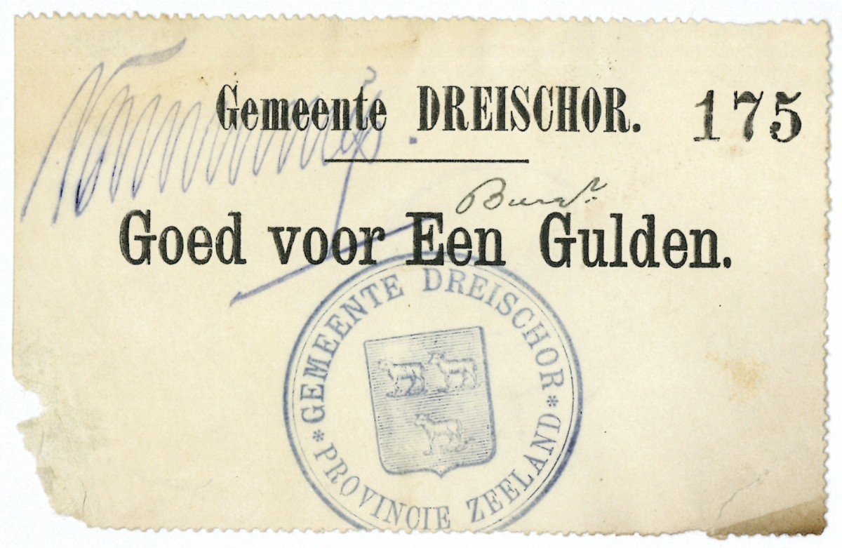 Nederland. 1 gulden. Waardebon. Type 1914. Type Dreischor. - Fraai -.