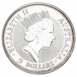 Australia. Elizabeth II. 5 Dollars 'Australian Kookaburra'. 1991.