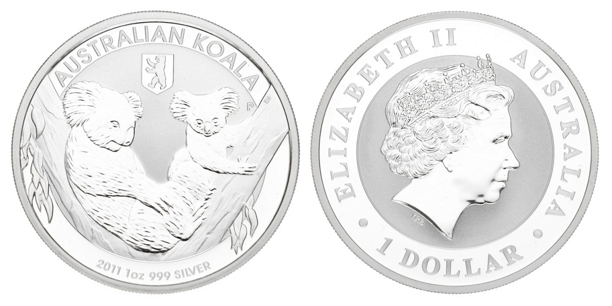 Australia. Elizabeth II. 1 Dollar 'Australian Koala, World Money Fair'. 2011.