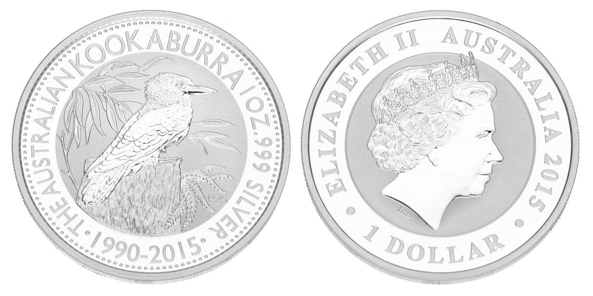 Australia. Elizabeth II. 1 Dollar 'Australian Kookaburra'. 2015.