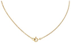 18K Geelgouden collier met drie zwaluwen en diamant.