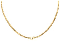 18K Geelgouden koningsschakel collier.
