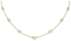 18K Geelgouden filigrain collier.