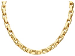 Baraka 18K geelgouden schakelcollier met bolslot.